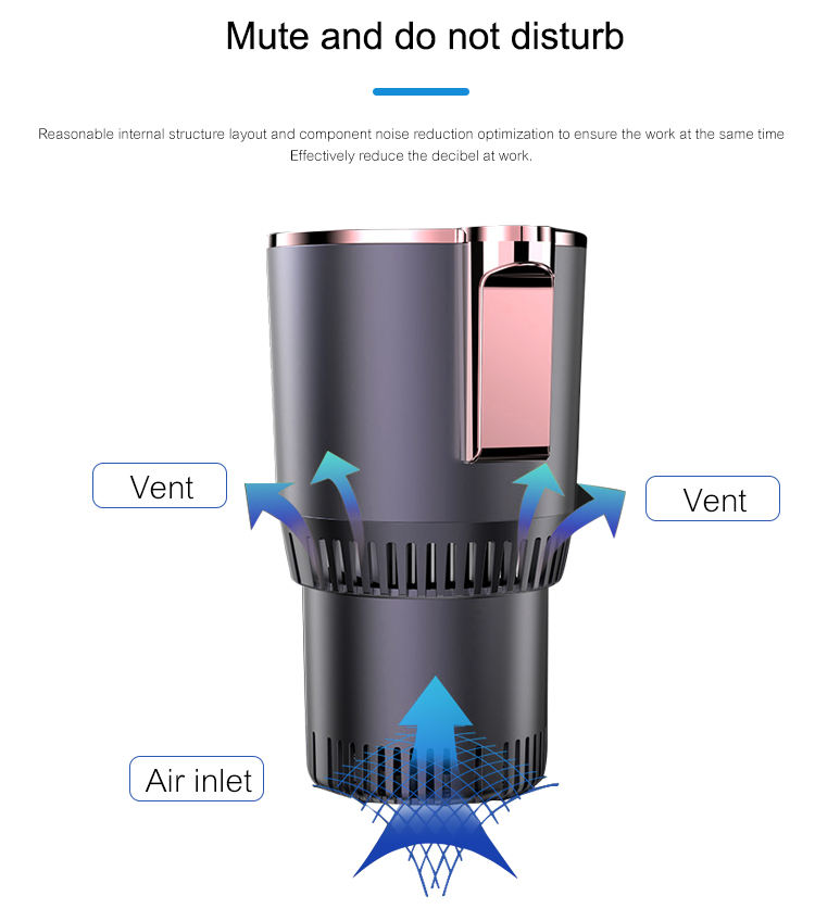 JoyArt JY Smart Car Cup Holder - 2-in-1 Heating Cooling with LED Temperature Display