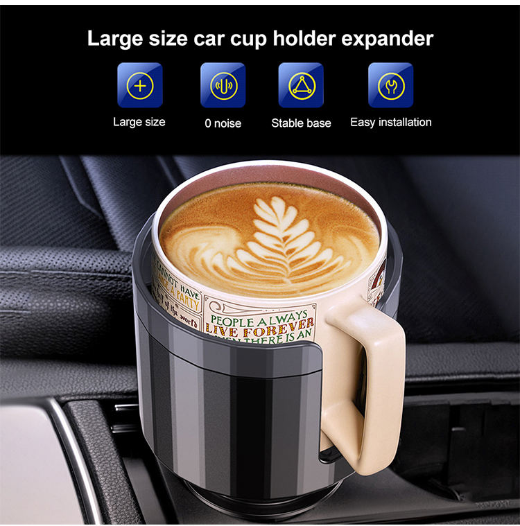Joyart JY-DSB Car Cup Holder Expander - Universal Large Water Bottle Adapter for Hydro Flask, Yeti |