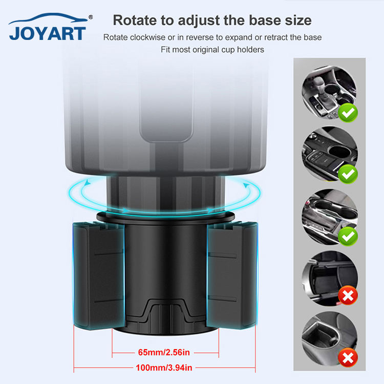 Joyart JY-DSB Upgraded Car Cup Holder Expander - Adjustable Water Bottle Holder for Large Cups
