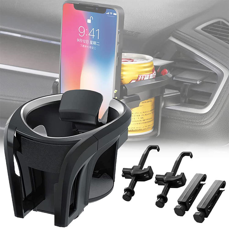 Joyart JB-SBJ 2-in-1 Multifunctio<i></i>nal Car Cup Holder Phone Mount - 360° Rotation, Universal Fit
